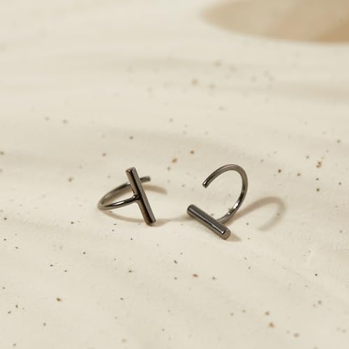 Image of CHIC & ARTSY 925 Sterling Silver Half Hoop Earrings for Women, Small Huggie Hoops Set with Ball Bar Star Moon Cross & Pearl, Lightweight Comfort Fit Everyday & Sleep Earrings