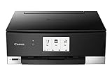 Canon PIXMA TS8320 Inkjet Wireless Color Printer All In One, Copier, Scanner, Black, Amazon Dash Replenishment Ready (Renewed)