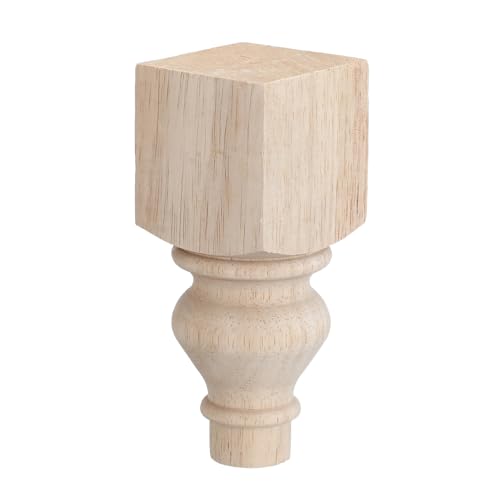 Patas de madera maciza UKCOCO 6x15 cm redondas para sofás de estilo francés 2