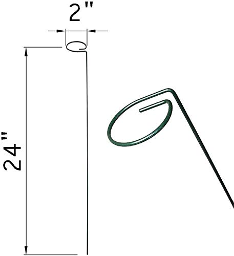 Tingyuan 24 Inches Single Stem Plant Support Stakes Steel Garden Stakes, Pack Of 20 #TOP1