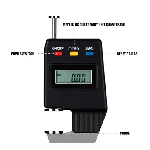 Calibrador digital de espesores de precisión 0-15 mm con resolución de 0,01 mm para gemas y metales miniatura 4