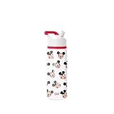 Simple Modern Kids Summit Water Bottle with Straw Lid | Disney Mickey Mouse 18oz Stainless Steel Cup Insulated Tumbler for Boys, Girls, School | Mickey Mouse Fun
