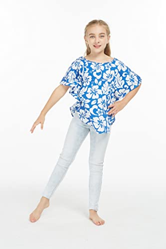 Image of Hawaii Hangover Family Matching Clothes, Classic Vintage Hibiscus Blue | Family matching Hawaiian outfits, Classic Vintage Hibiscus Blue, 100% cotton, machine washable, tropical floral print, luaus