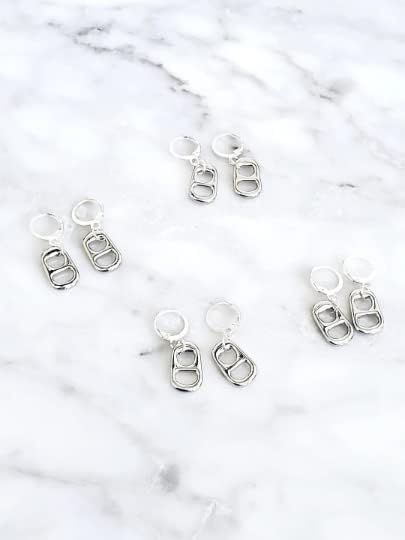 Soda Can Tab Earrings Mens Unisex Jewelry