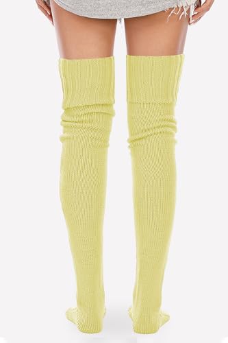 Image of Leoparts Women's Cable Knitted Thigh High Boot Socks Extra Long Winter Stockings Over Knee Leg Warmers