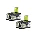 Produktbild Ryobi 18 V ONE+ Elektrowerkzeug-Akku-Set mit 2 x 5,0 Ah Lithium+ Akkus RB18LL50F12 | Werkzeugakkus mit Überlastschutz und Akku-Ladestandsanzeige | 5133003370