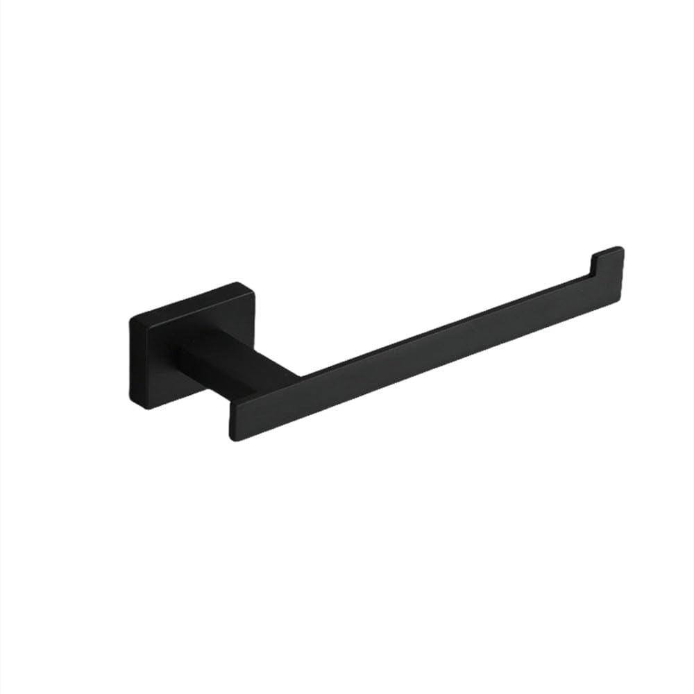 Hardware de baño de aleación de zinc premium con toallero negro y jabonera