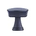 Amazon Basics Rounded Square Cabinet Knob, 1.26-inch Diameter, Flat Black, 10-Pack