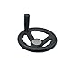 Handrad Rundes mit Drehgriff, 3 Speichen 100mm Handrad Schwarz für Fräsmaschine Drehmaschine