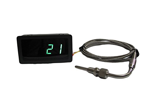 EGT capteurs de température K type de sonde avec LED verte Gauge Combo Kit pour auto Mesure de gaz d'échappement