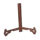 KICHOUSE Soporte Para Platos De Madera Para Exhibición y Almacenaje Soporte...