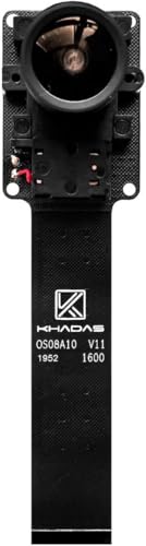 Khadas OS08A10 Module caméra HDR 8 mégapixels, interface MIPI-CSI avec câble flexible FPC, objectif interchangeable M12, 4 canaux, perspective 160 degrés...