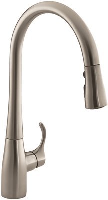 Kohler Company 596-VS Simplice Pulldown Kitchen Sink Faucet with Spray, 1.8 Gpm, 16.625" x 9" x 2"