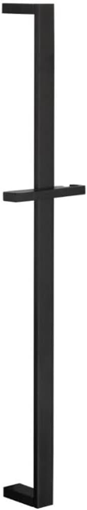 KEHAIOO All Brass Matte Black Shower Bathtub Adjustable Brass Sliding Bar Hand Shower Holder Shower Head Holder