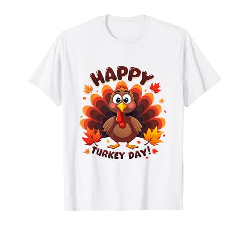Feliz Día del pavo Día de Acción de Gracias Pavo cena familiar Niños Camiseta