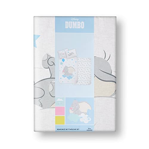 Miniatura 6 de Disney Home Dumbo Juego De Ropa De Cama Para Bebé, 100 X 135 Cm, Funda De Almohada De 40 X 60 Cm, Diseño Reversible, Ropa De Cama Infantil, Muy Suave, 100 Algodón, 2 Piezas, Certificado Ökotex