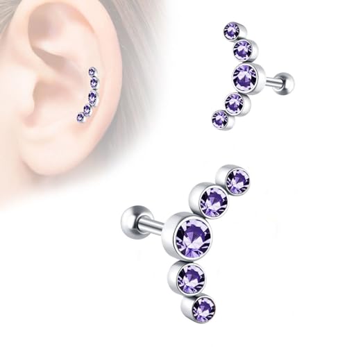 Pendientes de oro de 9k con granate rosa y luna elegante para mujer 2