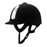 Fenteer Casco de equitación para Mujeres y Hombres, Casco clásico para Principiantes, Sombrero Ecuestre, Sombrero para Montar, 62cm