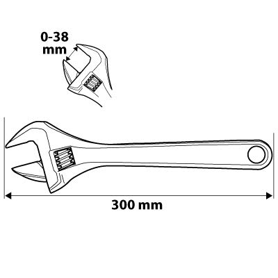 Clé à molette pour écrous difficiles NEO TOOLS 03-013 ajustable