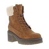 Autres matériaux et textile MUSTANG - Bottines noisette à talon décroché moyen avec un zip et des lacets ronds - Taille numeric_37