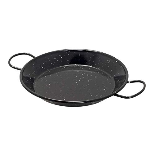 Black Enamel Paella Pan 20cm