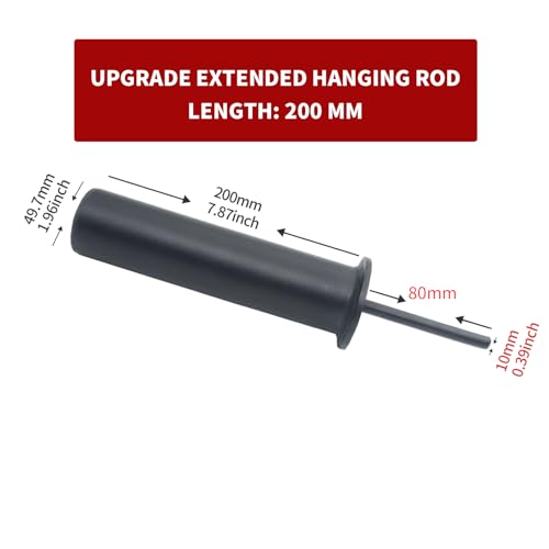 AHTAPFON Weight Stack Pin with 1 x Spring Collar,Weight Extender Pin,Fits Add 2" Weight Plates for Cable Machine,Fitness Equipment for Home Gym (10×80mm-200mm-Rod) by AHTAPFON - Image 2