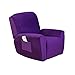 PENDEJATO Stretch Recliner Chair Covers, 4-Piece Recliner Slipcovers Velvet Lazyboy Recliner Cover Soft Reclining Chair Couch Cover Furniture Protector with Pocket (Purple)