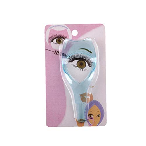 3 en 1 Cils Outils Mascara Bouclier Applicateur Guard Guide pour le maquillage des cils en plastique transparent carte Cils Femme Filles Bleu Cover
