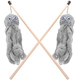 Jouets pour chats d'intérieur : grâce à leur longueur, ces bâtonnets permettent à vos chats de garder leurs petites pattes à l'abri des griffes. en plus de les amuser, ils peuvent aussi servir de décoration dans un vase