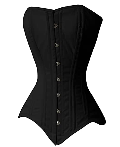 Naveed Damen Vollbrust Baumwolle Korsett, Heavy Duty Cotton Corset, Taillenkorsett für Taillenreduktion und Taillentraining (as3, numeric, numeric_34, regular, regular)