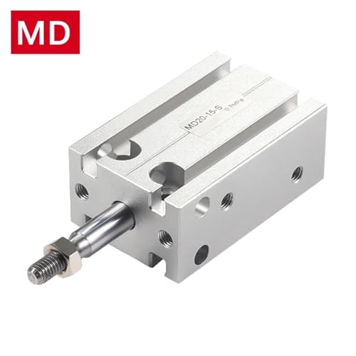 Cilindro neumático mini MD25 de montaje libre con carrera corta de 10mm 3