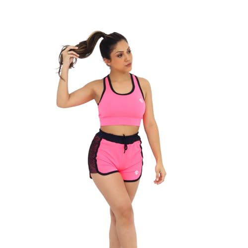 Conjunto fitness MD Feminino para academia, esportes, caminhada ou lazer(rosa bebê-GG)