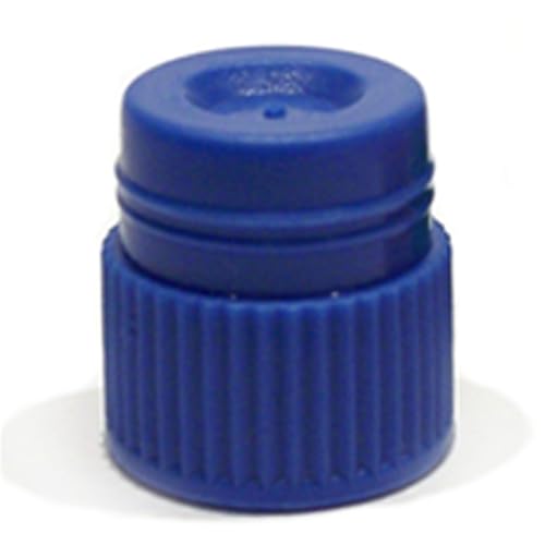 Test Tube Cap, Hollow Top Type, 16mm, Blue, Karter Scientific 94A28 (Pack 25)