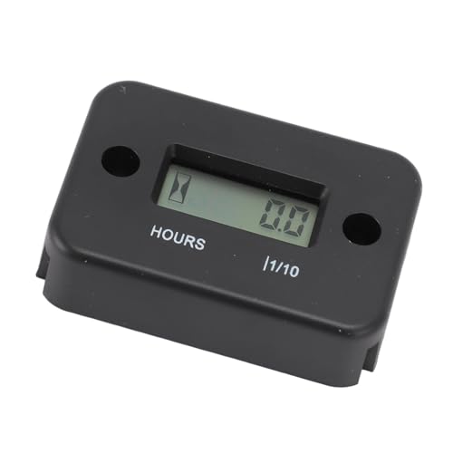 Yechiry Cyfrowy Licznik Godzin Pracy i Obrotomierz LCD, Licznik Odporny na Wstrząsy, Rejestruje do 9999,9 Godzin, 99999 Obrotów na minutę z Migającym Wskaźnikiem, Idealny do Generatora, Kosiarki,