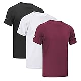 MEETYOO Sportshirt Herren, Laufshirt Kurzarm T Shirts Männer Funktionsshirt Atmungsaktiv Fitnessshirt für Running Jogging Gym