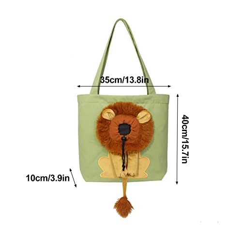 Plcnn Pet Canvas Shoulder Bag, Cute Lion-Shaped Shoulder Bag Portable Pet Carrying Chest Bag For Small Dogs And Cats Pet Supplies #TOP4