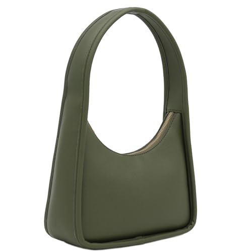 Image of Small Minimalist Shoulder Bag for Women, Faux Leather Underarm Purse, Chic Top Handle Handbag for Everyday