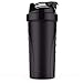 JOYSHAKER BPA Free water bottle 17oz/24oz/85oz shaker bottles,Gallon Water Bottle With time Marker,Kis Big Bottle Jug (Black, 24oz) (Black, 24oz)