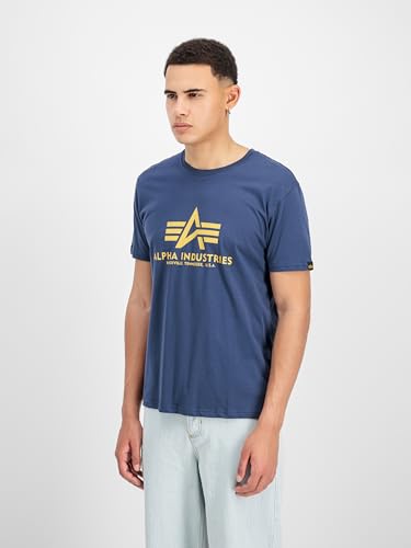 Alpha Industries Basic T-Shirt T-Shirt für Herren New Navy – Ansicht 4
