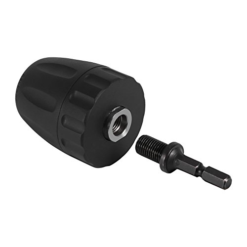 Dewin Bohrfutter - 3/8-24UNF 0.8-10MM Keyless Bohrer Chuck Clip w / 1/4 '' Hex Shank Rod Adapter