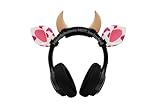 Elegance & Geekery LLC Cow Ears and Horns for Headphones (Strawberry)