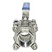 DAN SPEED NPT 3-Piece Stainless Steel SS304 Ball Valve, Industrial Grade, Blue Handle (1-1/4 inch)
