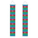 Flagge von Aserbaidschan, Halloween-Türbanner, Veranda-Banner für Haustür, Innen- & Außendekoration