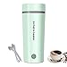 WOERD Bouilloire Electrique Portable, Mug de Voyage Chauffant électrique de 450ml, Arrêt Automatique, Petite Mini Bouilloire Portable pour Voyage, Camping, Café de Bureau, Thé