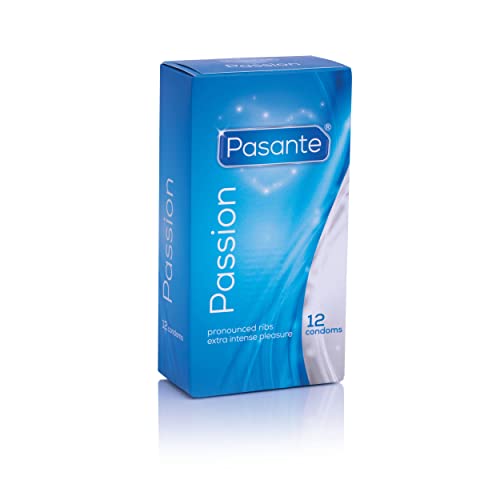 Pasante Ribbed (Passion) Condoms - Pack of 12