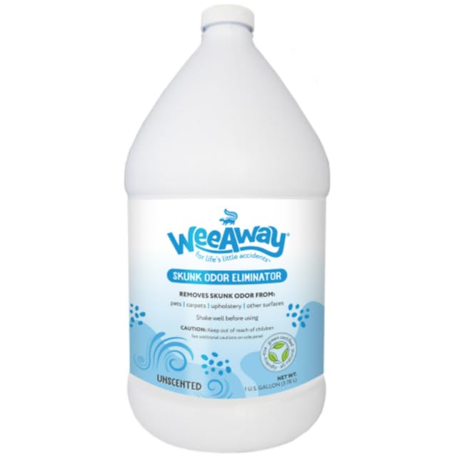 Wee Away Skunk Odor Neutralizer for Pet Fur & Upholstery, Enzyme Cleaner for Skunk Smell Removal,...