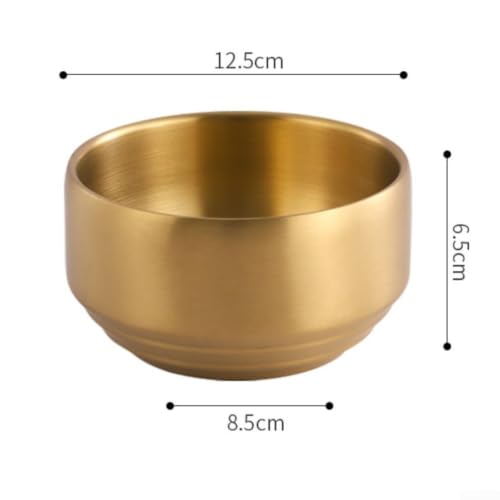 Bols à riz isothermes acier inoxydable 304 avec couvercles - 4