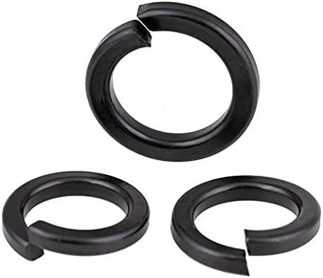 Waschmaschinen große flache Waschmaschine Set ， Kohlenstoffstahl-Schalenpolster, schwarze Federring-Unterlegscheibe-Dichtung(100pcs,M18)