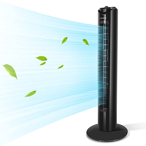 Aigostar Benson - Ventilatore a torre con 3 impostazioni di velocità, Timer con autospegnimento, 45...
