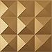Ekena Millwork 19 5/8"W x 19 5/8"H Benson EnduraWall Decorative 3D Wall Panel, Gold (12-Pack for 32.04 Sq. Ft.